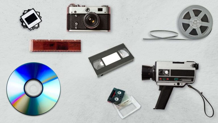 De analógico a digital: fotografías, video, cintas vhs, 8 mm